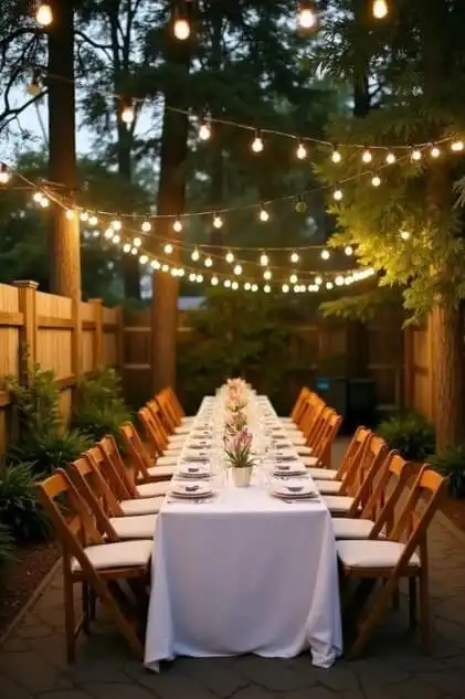 Small backyard wedding reception ideas