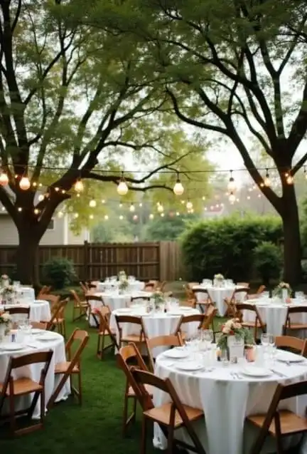 Small backyard wedding reception ideas