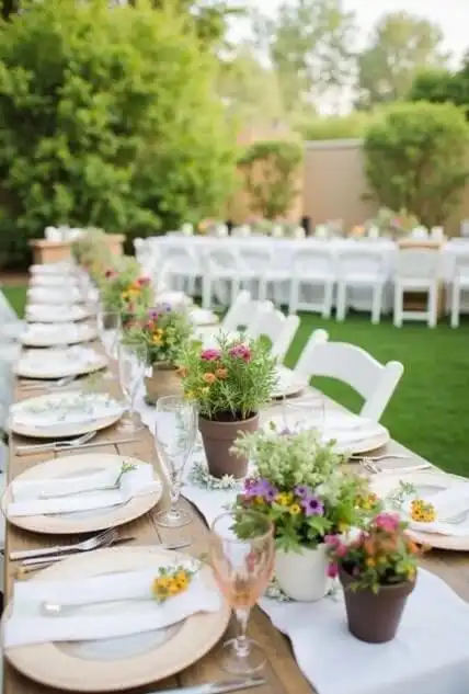 Small backyard wedding reception ideas