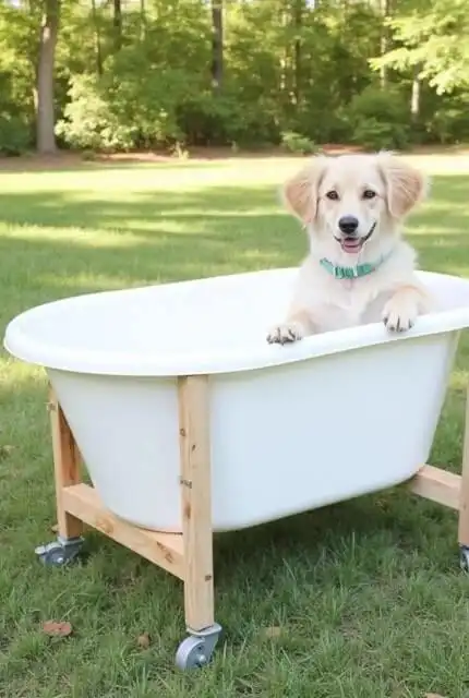 DIY outdoor dog bath station ideas