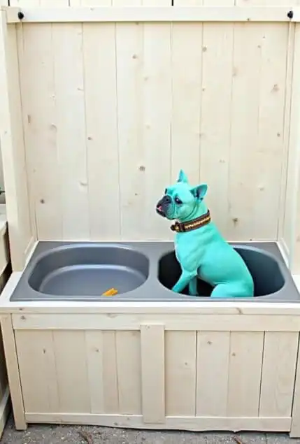 DIY outdoor dog bath station ideas