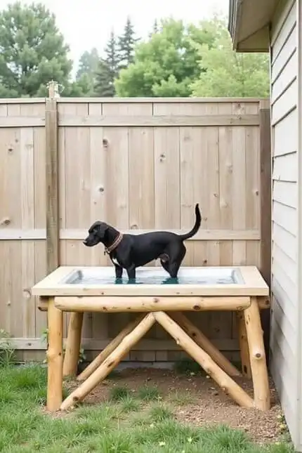 DIY outdoor dog bath station ideas