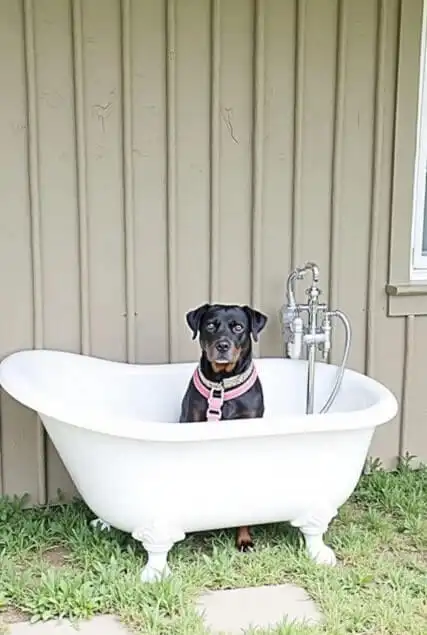 DIY outdoor dog bath station ideas