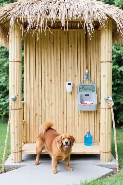 DIY outdoor dog bath station ideas