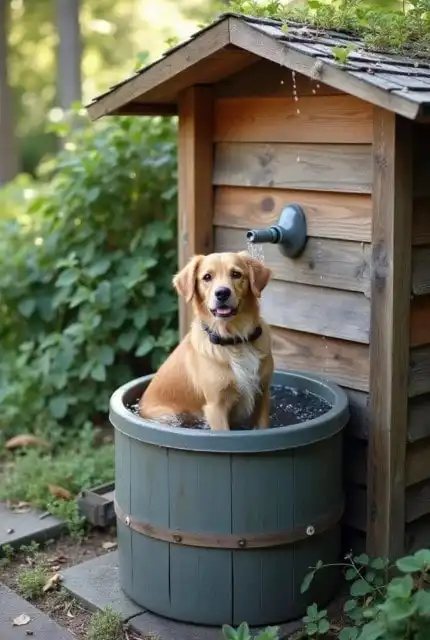 DIY outdoor dog bath station ideas