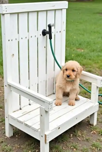 DIY outdoor dog bath station ideas