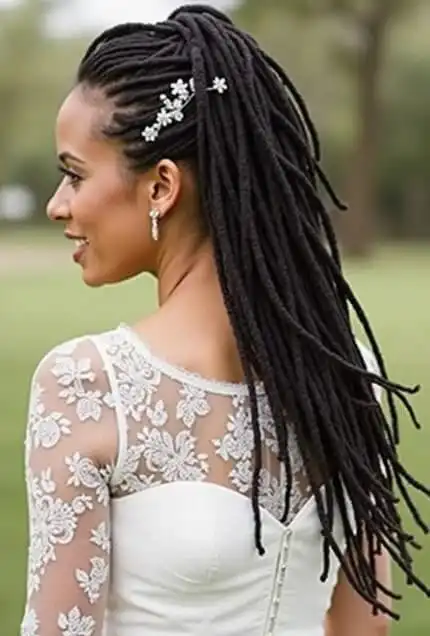 Dreadlock wedding hairstyles 2025