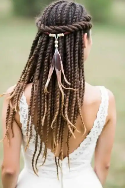 Dreadlock wedding hairstyles 2025