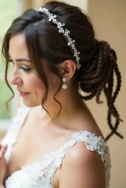 Dreadlock wedding hairstyles 2025