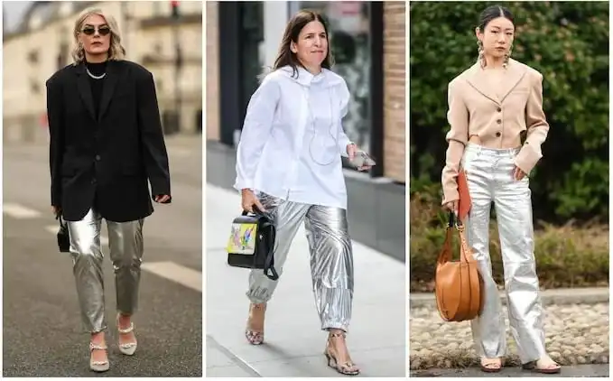 How to style silver pants