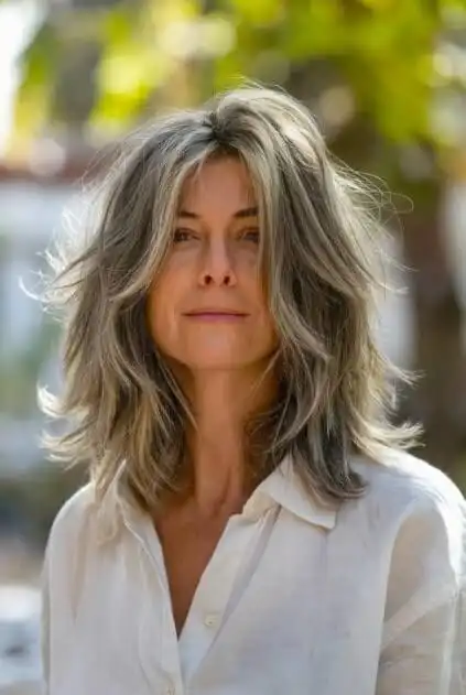 Medium shag haircuts for women over 40