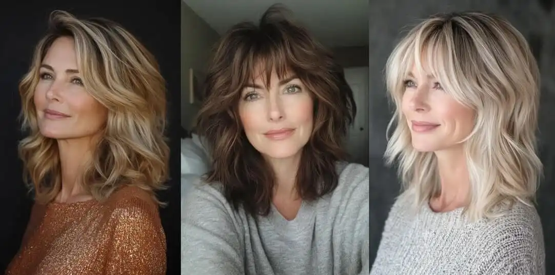 Medium shag haircuts for women over 40