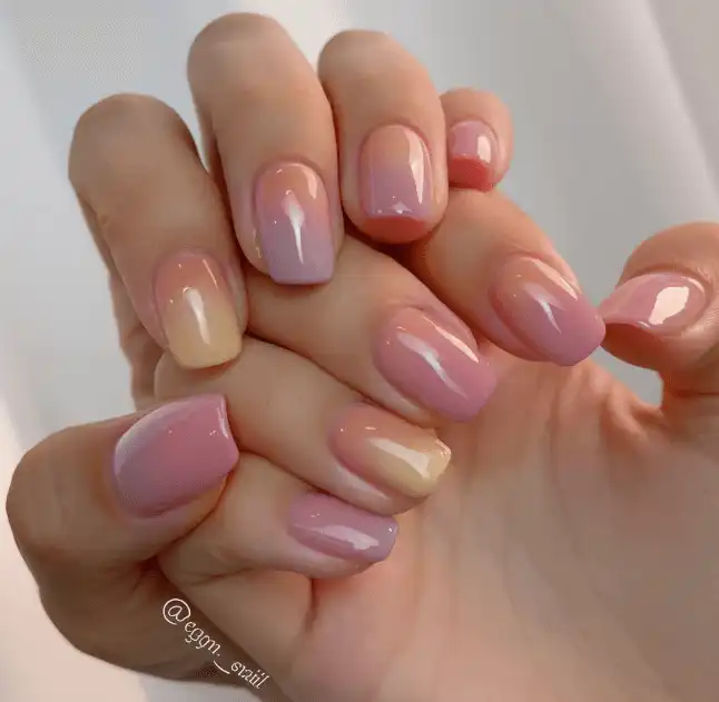 Spring ombre nails