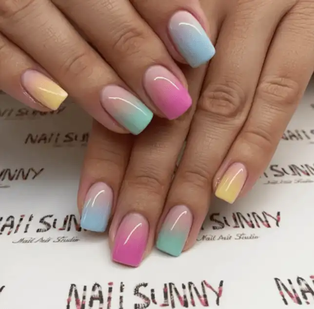 Spring ombre nails