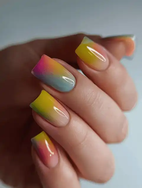 Spring ombre nails