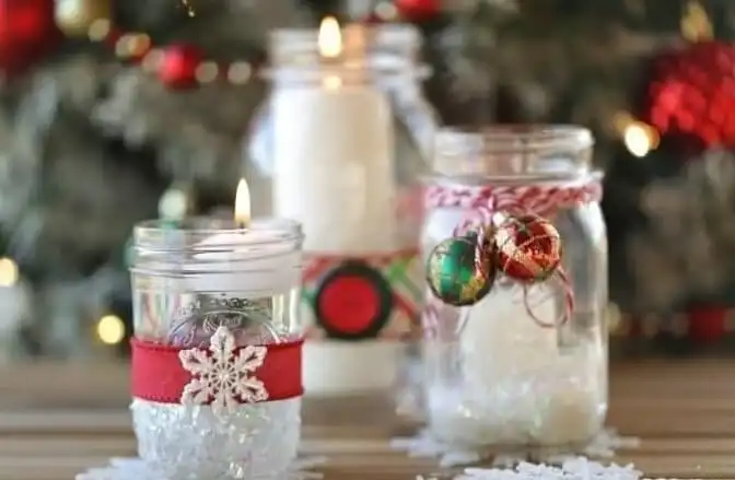 Two Easy DIY Ways to Make Frosted Christmas Candle Votives at Home